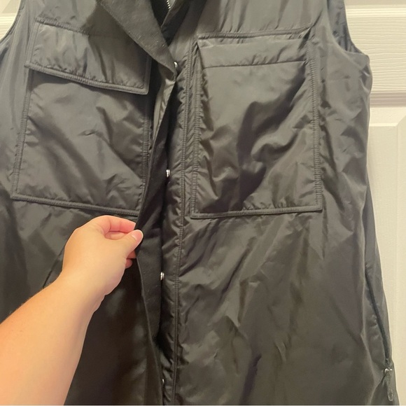 Lafayette 148 Willis Layered Down Puffer Vest Quilted Wool Layered Long Size M - Picture 7 of 9